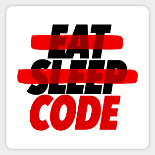 Eat Sleep Code – Programmer Humor Quote Sticker